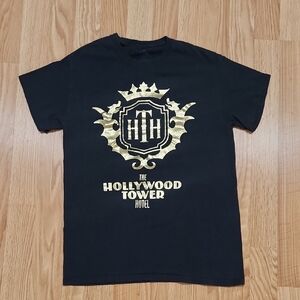 Disney Hollywood Tower Hotel Black T-Shirt Size Small